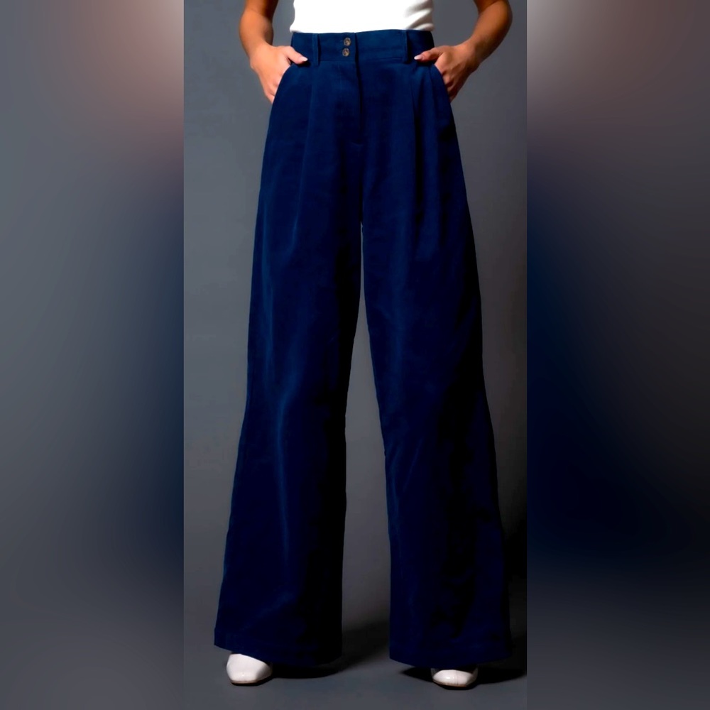 FRNCH Wide Leg Corduroy Pants NWT